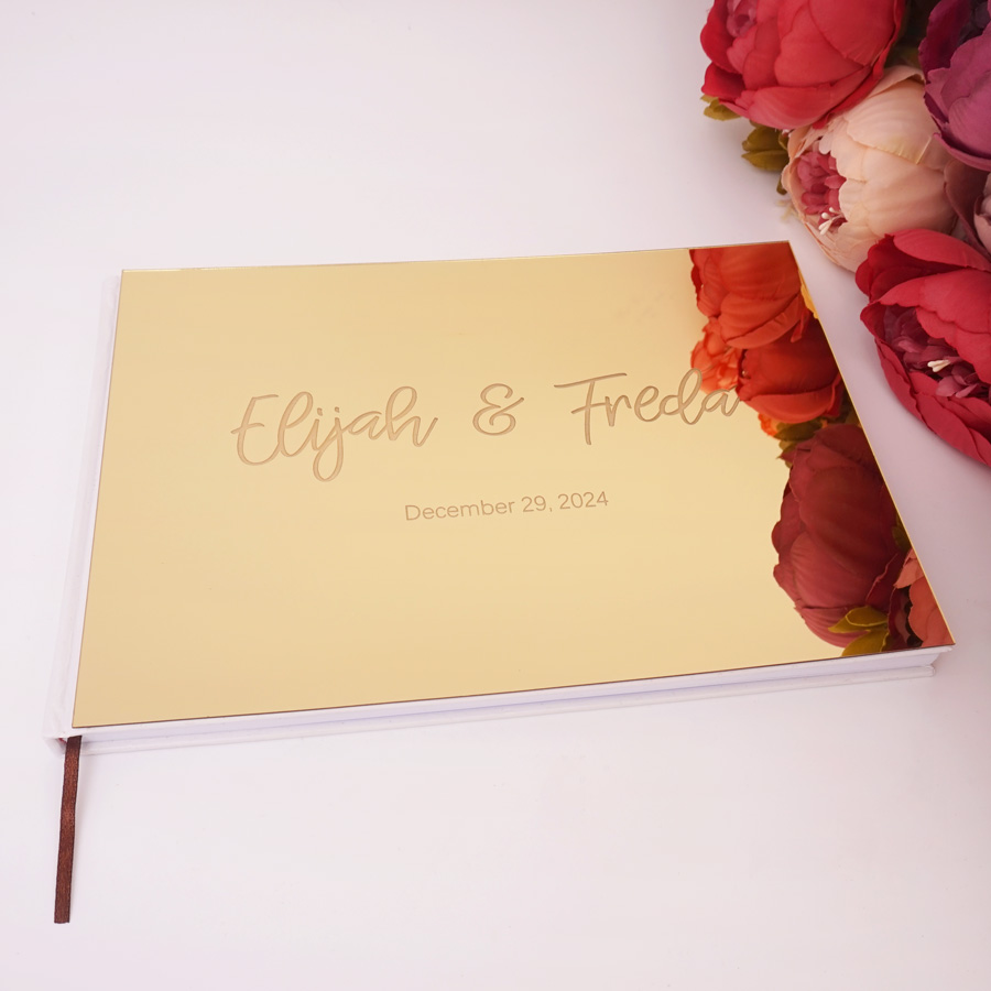 Personalized Guest Book - 맞춤형 이름 및 날짜 생일 앨범,
