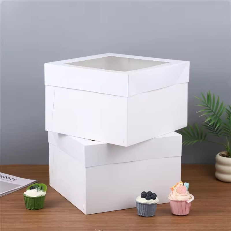 Wedding Decoration Supply - Yes2/4/6PCS 창문이 있는 일회용 흰색 케이크