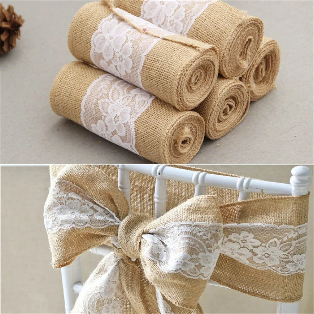 Supply Wedding Venue - 10PC 리넨 의자 뒤로 장식 활