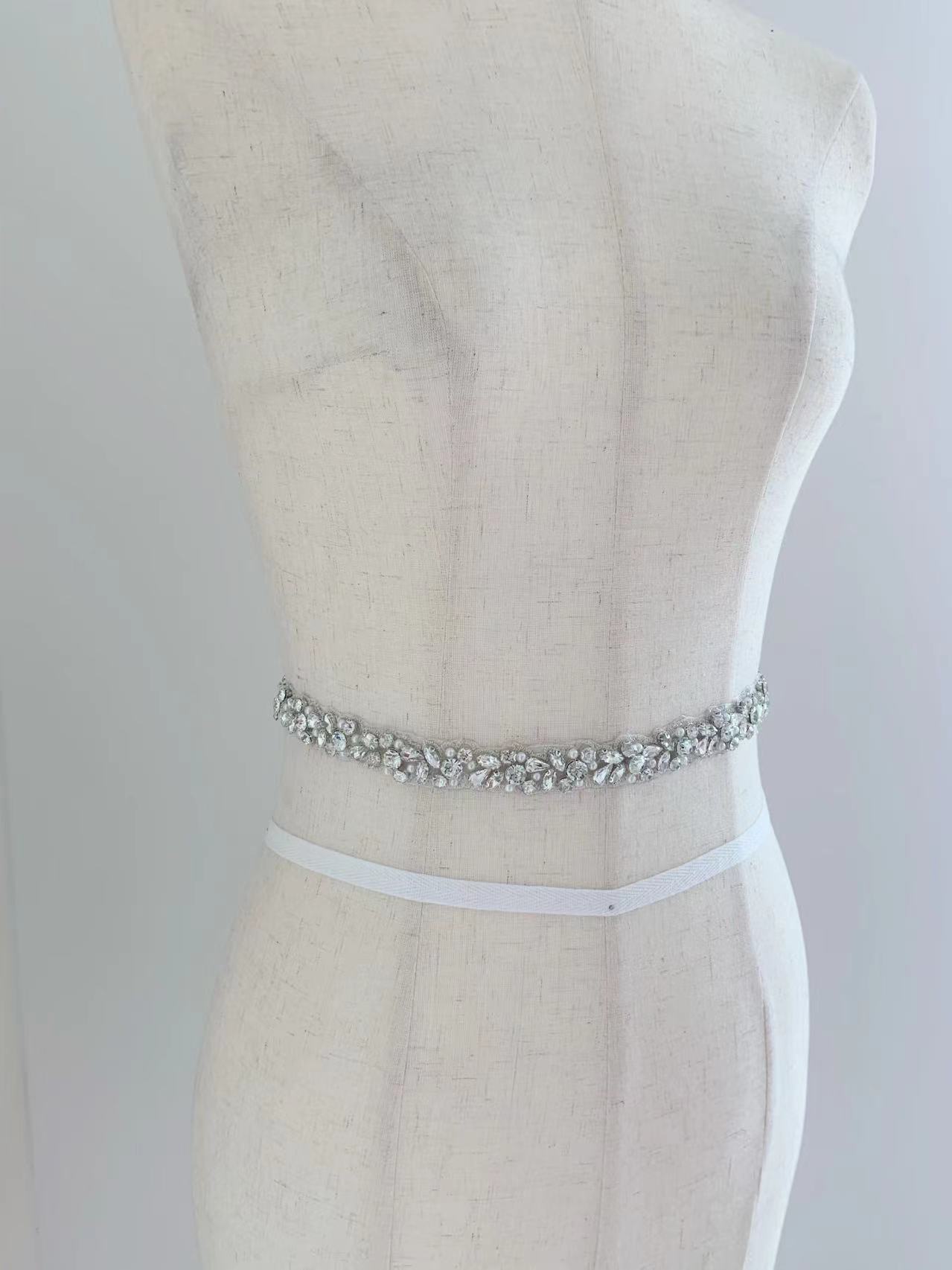 1야드/5야드 실버 크리스탈 진주 라인스톤 리본 트림  - Bridal Sash Ribbon 리뷰 및 가격