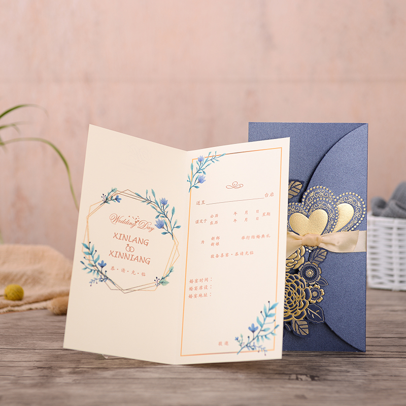 5/10Pcs 레이저 컷 결혼식 초대장 카드 사랑 심장 - Wedding Supply Business 리뷰 및 가격