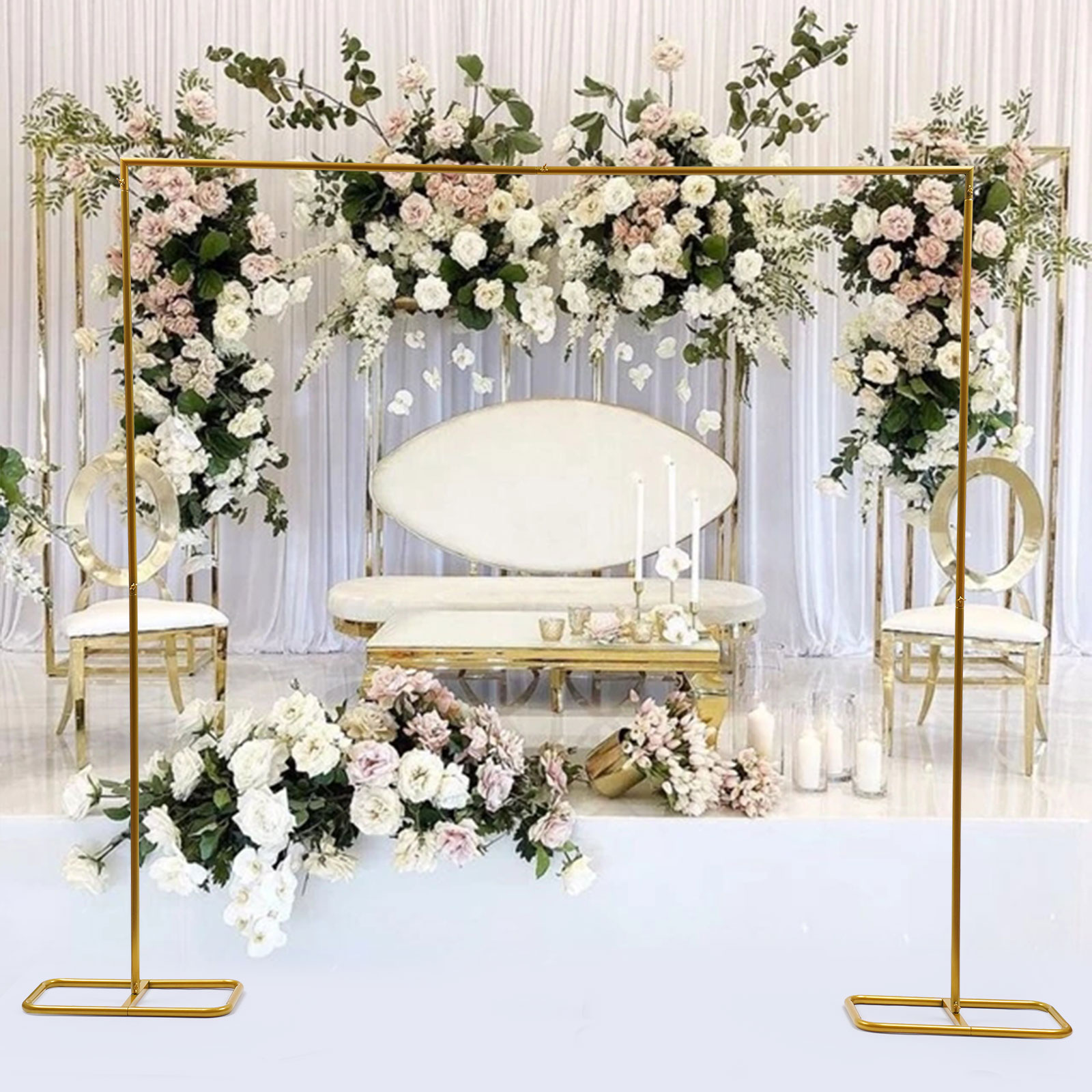 2.1x2m / 79x83inch 골드 웨딩 아치 광장 - Wedding Balloon Arch 리뷰 및 가격