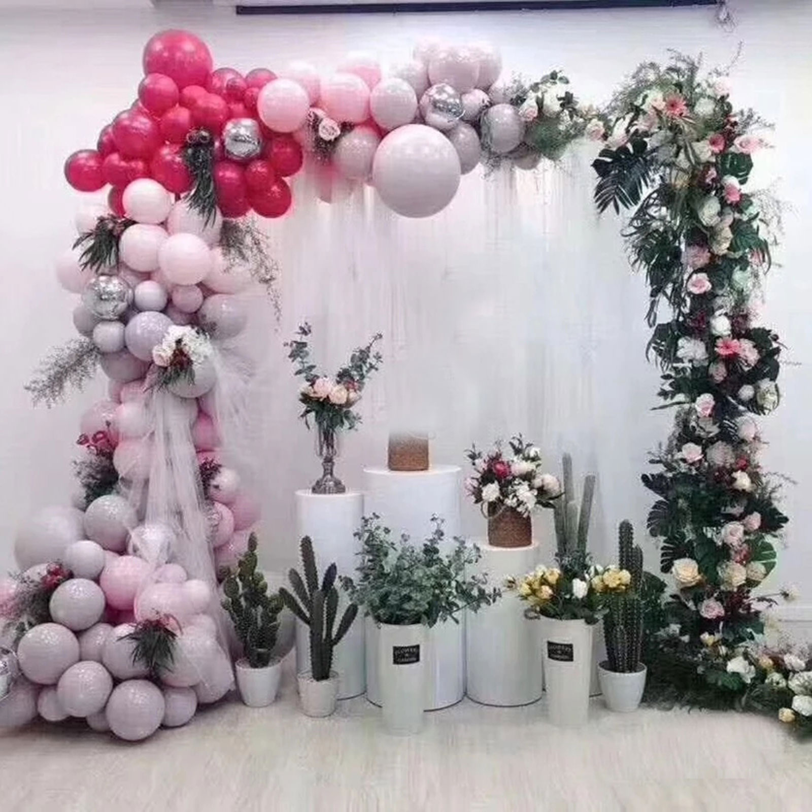 2.1x2m / 79x83inch 골드 웨딩 아치 광장 - Wedding Balloon Arch 리뷰 및 가격