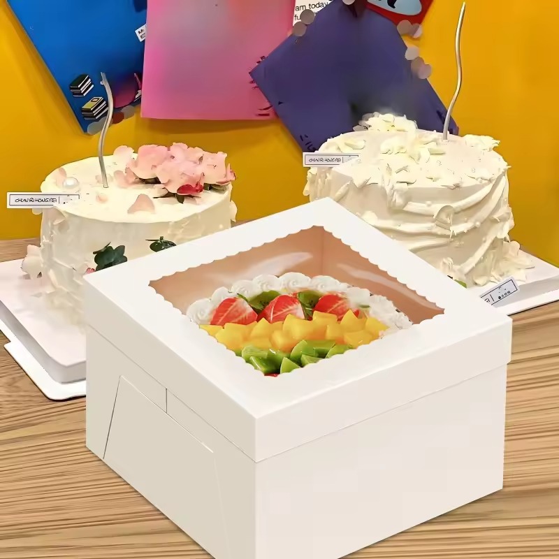 Yes2/4/6PCS 창문이 있는 일회용 흰색 케이크  - Wedding Decoration Supply 리뷰 및 가격