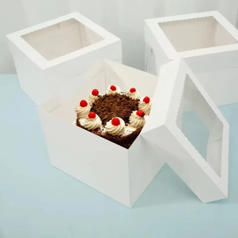 Yes2/4/6PCS 창문이 있는 일회용 흰색 케이크  - Wedding Decoration Supply 리뷰 및 가격