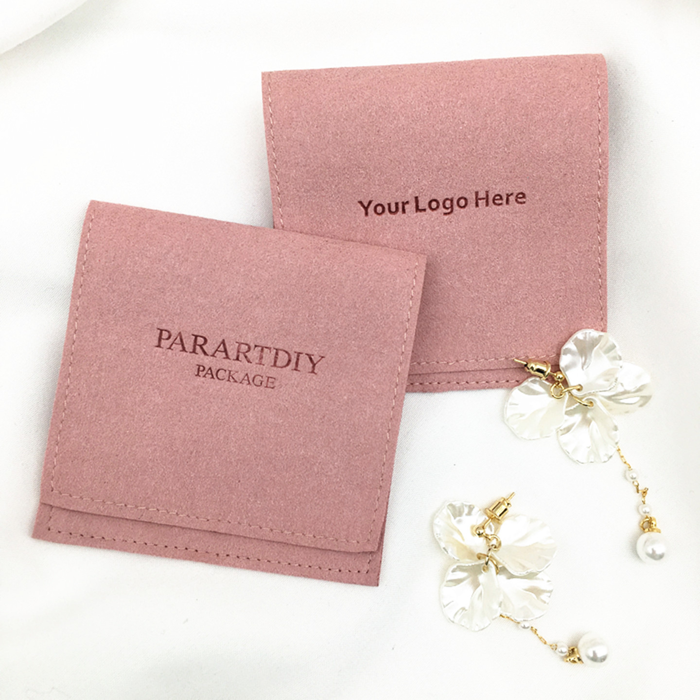 50pcs 개인화 된 골드 인쇄 로고 스웨이드 보석 가 - Wedding Package Gold 리뷰 및 가격