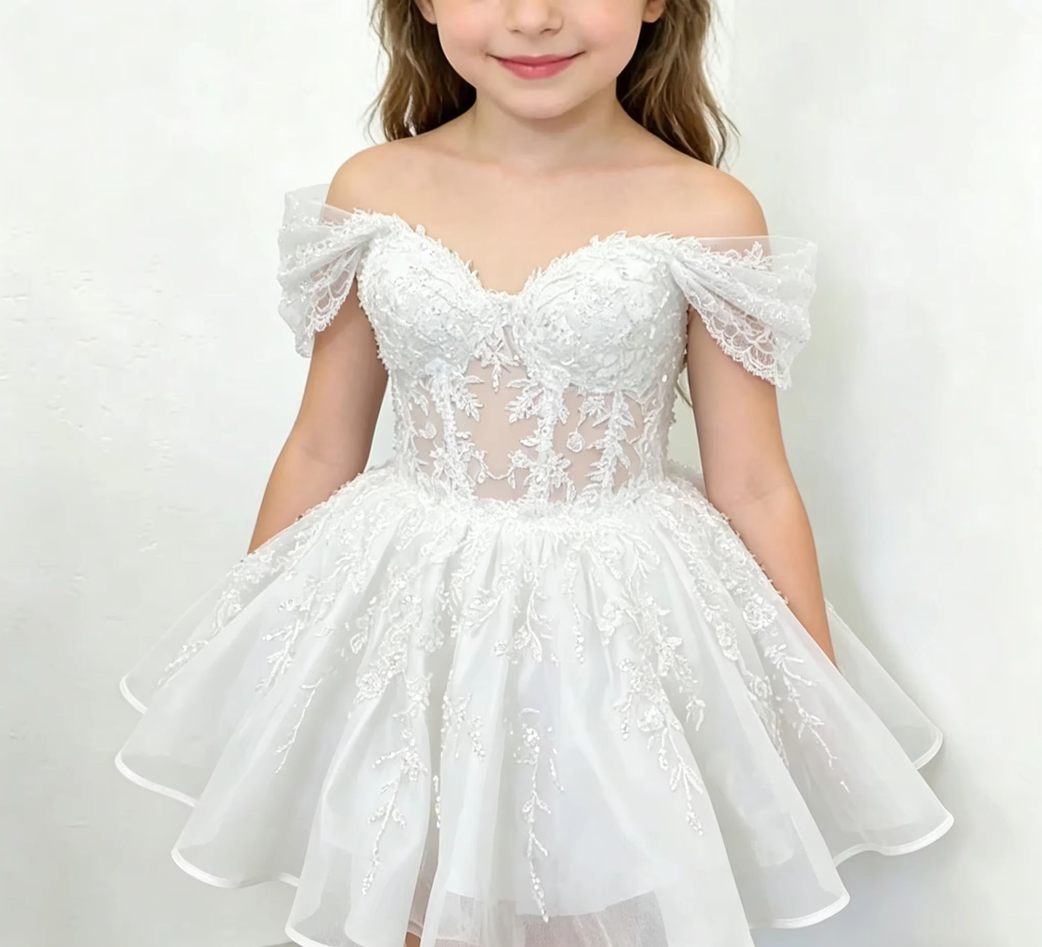 화이트 맞춤형 오프 숄더 블랙 무릎 길이 플라워 걸 드 - Bridal Sash Ribbon 리뷰 및 가격