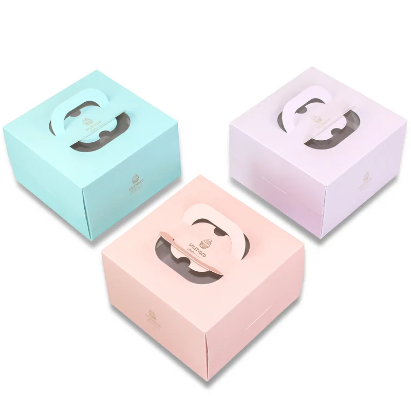 8인치 케이크 상자 5개 (창문 손잡이 포함) 크라프트 - Supplier Wedding 리뷰 및 가격