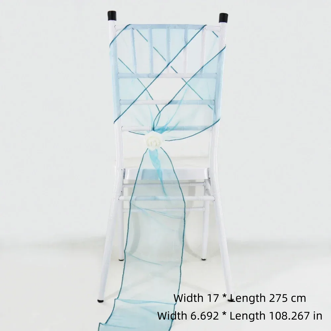 웨딩 의자 장식용 오간자 의자 리본, 매듭 밴드, 의자 - Chair Sash Organza 리뷰 및 가격