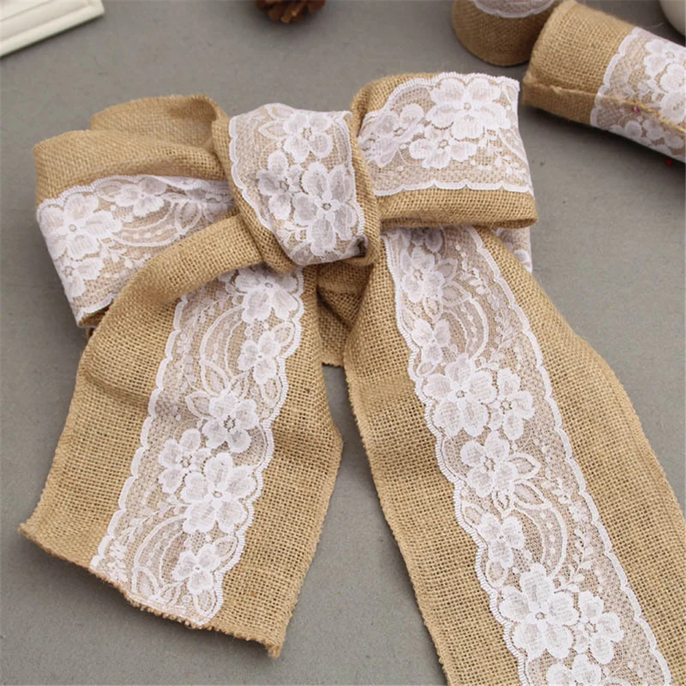 10PC 리넨 의자 뒤로 장식 활 리넨 레이스 유럽 스 - Supply Wedding Venue 리뷰 및 가격