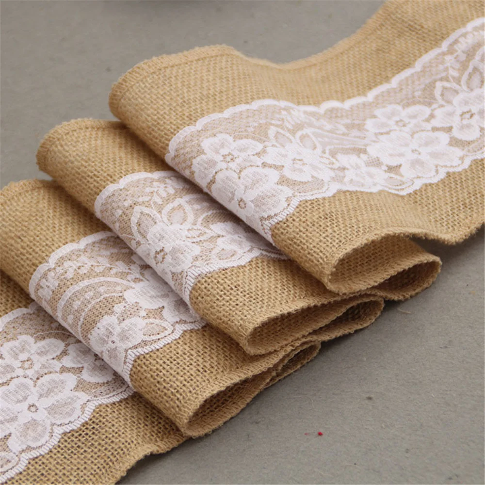 10PC 리넨 의자 뒤로 장식 활 리넨 레이스 유럽 스 - Supply Wedding Venue 리뷰 및 가격