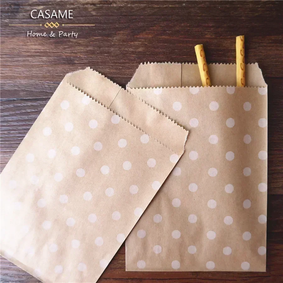 50개, 15x10cm 웨이브 도트 크래프트 종이 캔디 - Wedding Supply Business 리뷰 및 가격