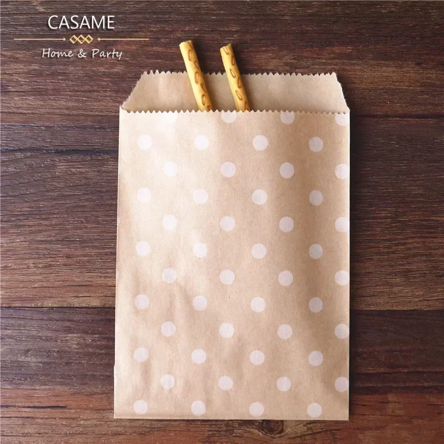 50개, 15x10cm 웨이브 도트 크래프트 종이 캔디 - Wedding Supply Business 리뷰 및 가격