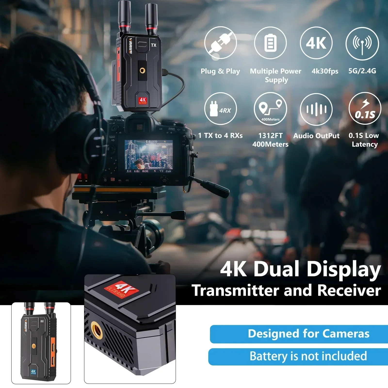400m 5G 4K 무선 비디오 송신기 수신기 HDMI - Wedding Support 리뷰 및 가격