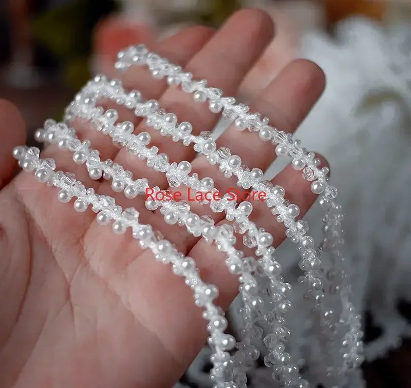 3야드 진주 레이스 트림, 진주 리본, 진주 비즈 레이 - Bridal Sash Ribbon 리뷰 및 가격