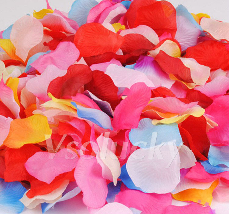 100pcs 실크 장미 꽃잎 테이블 색종이 인공 꽃 베 - Supply Wedding Venue 리뷰 및 가격