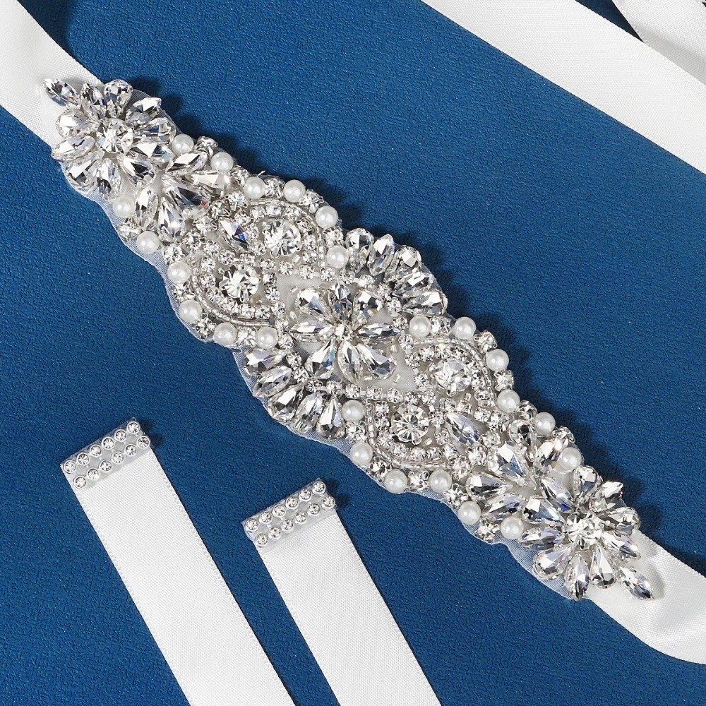 스위트 리본 브라이덜 벨트 롱 실버 웨딩 벨트 한국 스 - Bridal Sash Ribbon 리뷰 및 가격