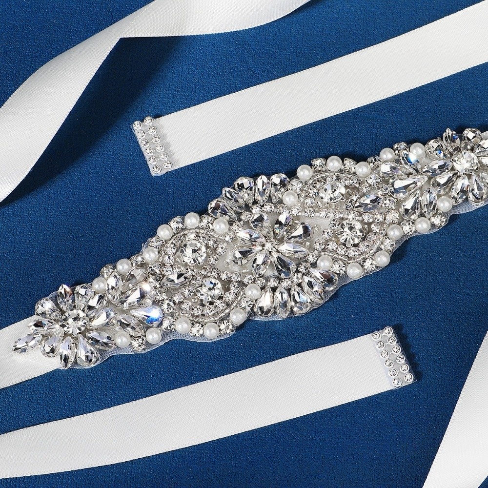 스위트 리본 브라이덜 벨트 롱 실버 웨딩 벨트 한국 스 - Bridal Sash Ribbon 리뷰 및 가격