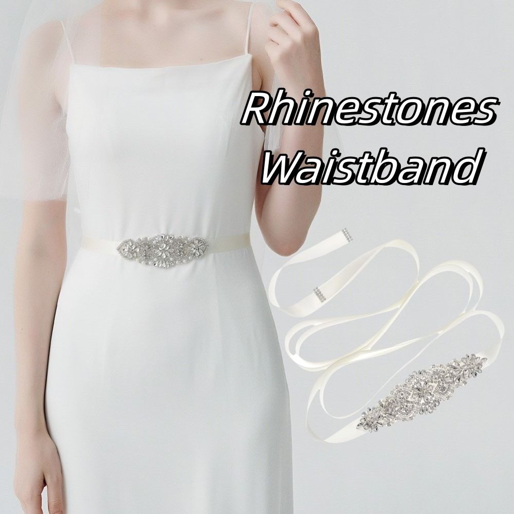 패션 리본 신부 벨트 실버 롱 웨딩 벨트 라인스톤 한국 - Bridal Sash Ribbon 리뷰 및 가격