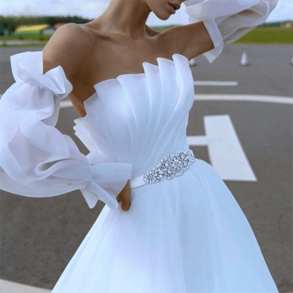 패션 리본 신부 벨트 실버 롱 웨딩 벨트 라인스톤 한국 - Bridal Sash Ribbon 리뷰 및 가격