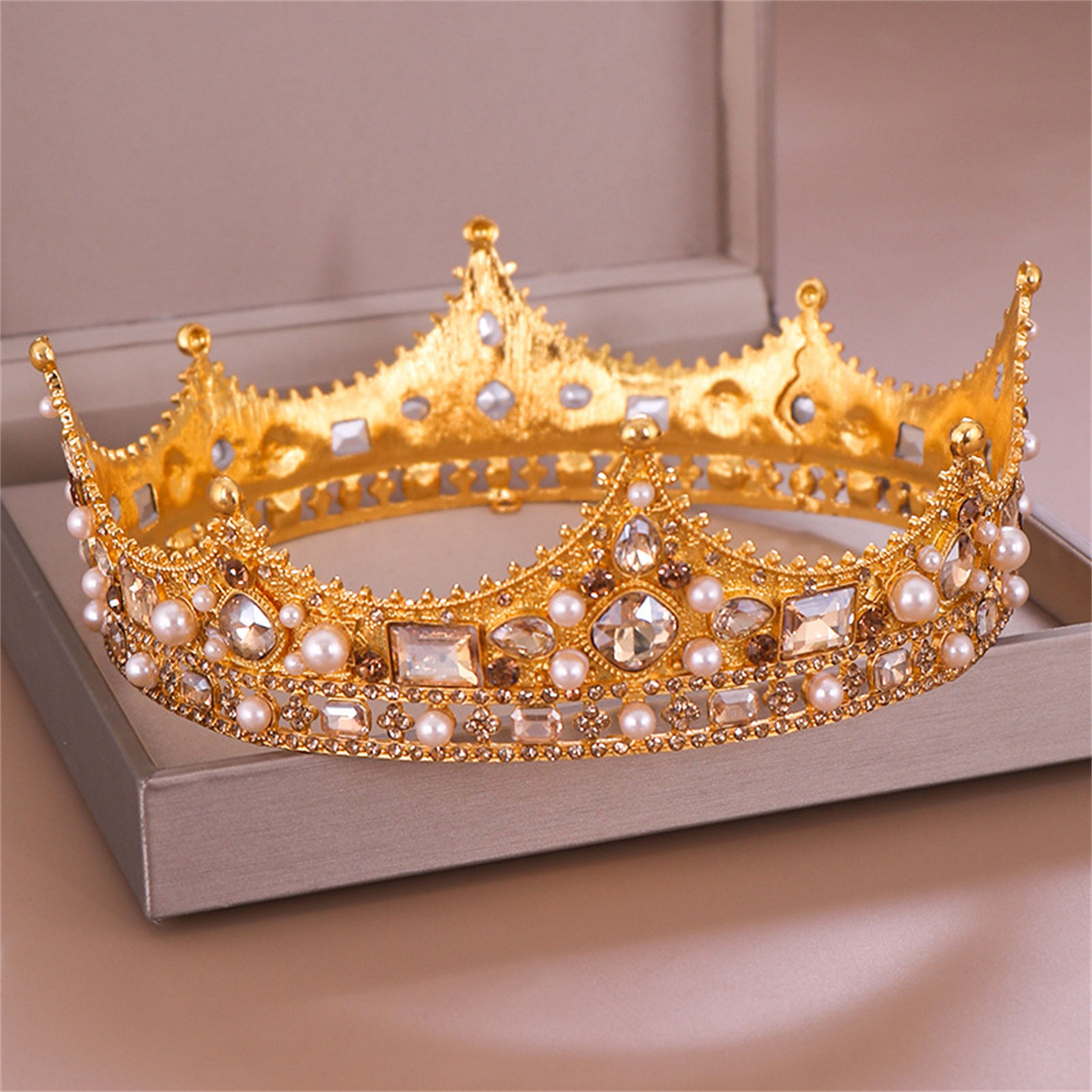 신부 왕관 라인스톤 티아라 바로크 헤어 액세서리 웨딩  - Wedding Decoration Supply 리뷰 및 가격