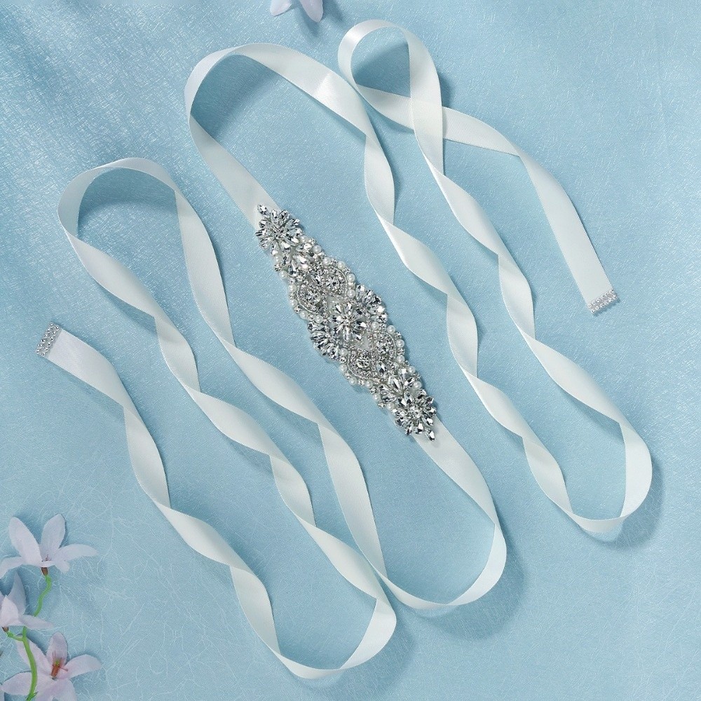 패션 리본 신부 벨트 실버 한국 스타일 웨딩 벨트 라인 - Bridal Sash Ribbon 리뷰 및 가격