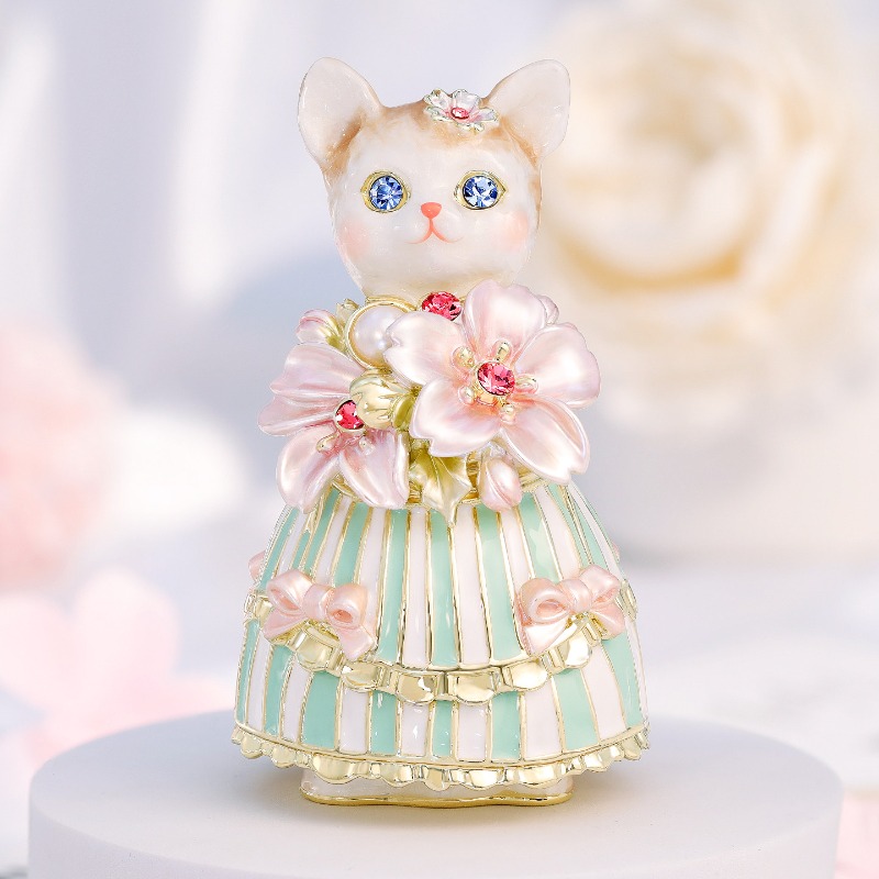 보석함 에나멜 컬러 크리에이티브 벚꽃 고양이 룰루 보석 - Wedding Lulu 리뷰 및 가격