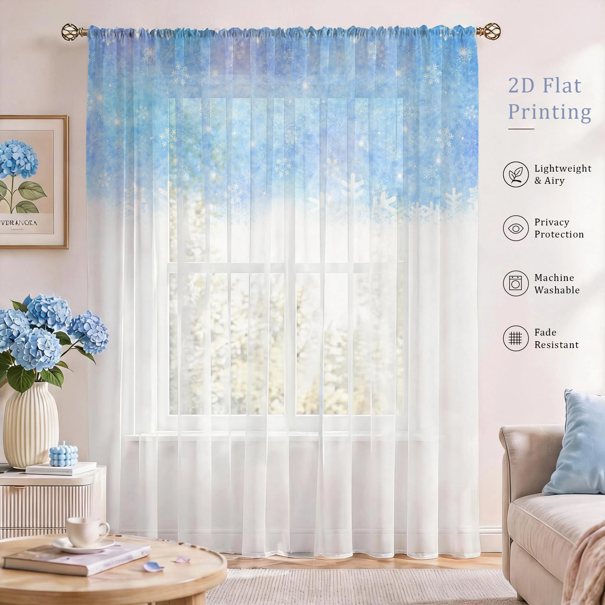 플로럴 그라데이션 시어 커튼, 거실/침실/아이방용 고품 - Good Floral & Wedding Decor Supply Photos 리뷰 및 가격